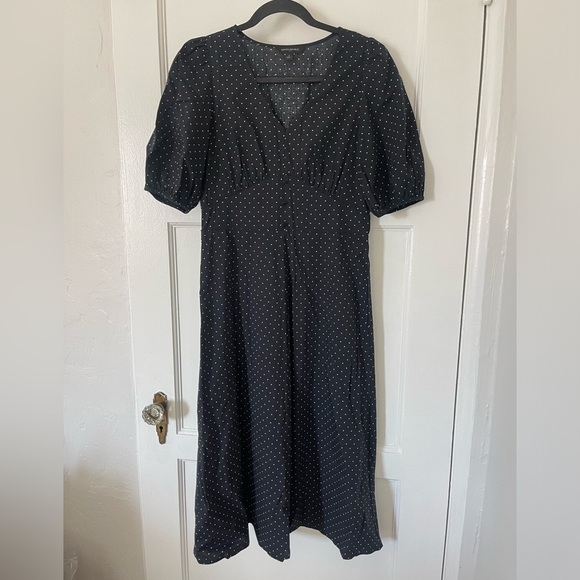 Banana republic black and white polka dot dress - Picture 2 of 7